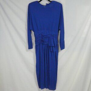 RANDY COLLECTIONS | size 14 | Elegant Blue Long Sleeve Event Party Dress